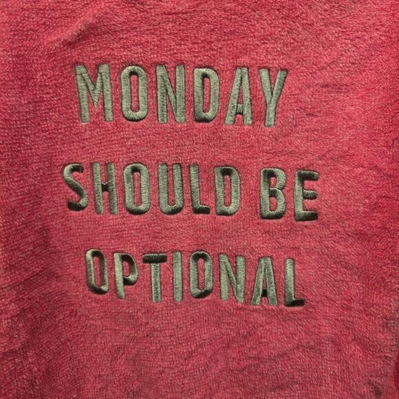 Monday Should Be Optional Pajama Top Hot Pink Size Medium 8-10 (A36) - Picture 3 of 6